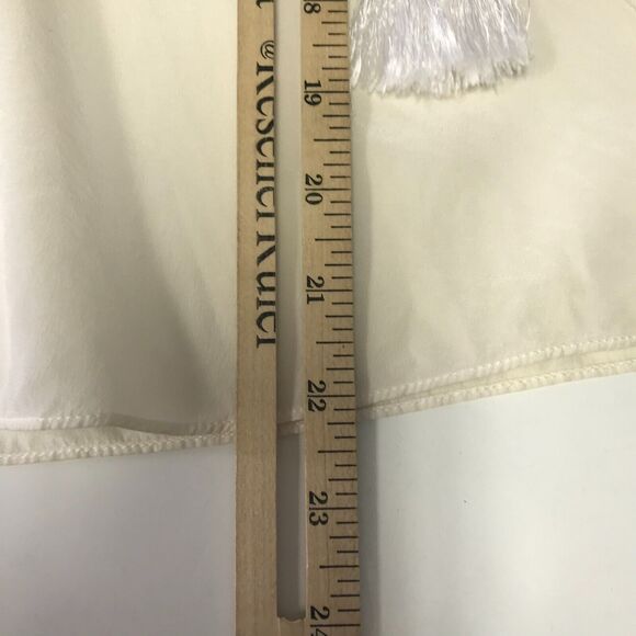 Lilly Pulitzer Cami Tank Womens XS Ivory Silk Ruffled V Neck Tasseled Boho - Picture 11 of 11